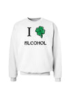 I Shamrock Alcohol St. Patrick's Day Sweatshirt-Sweatshirts-TooLoud-White-Small-Davson Sales