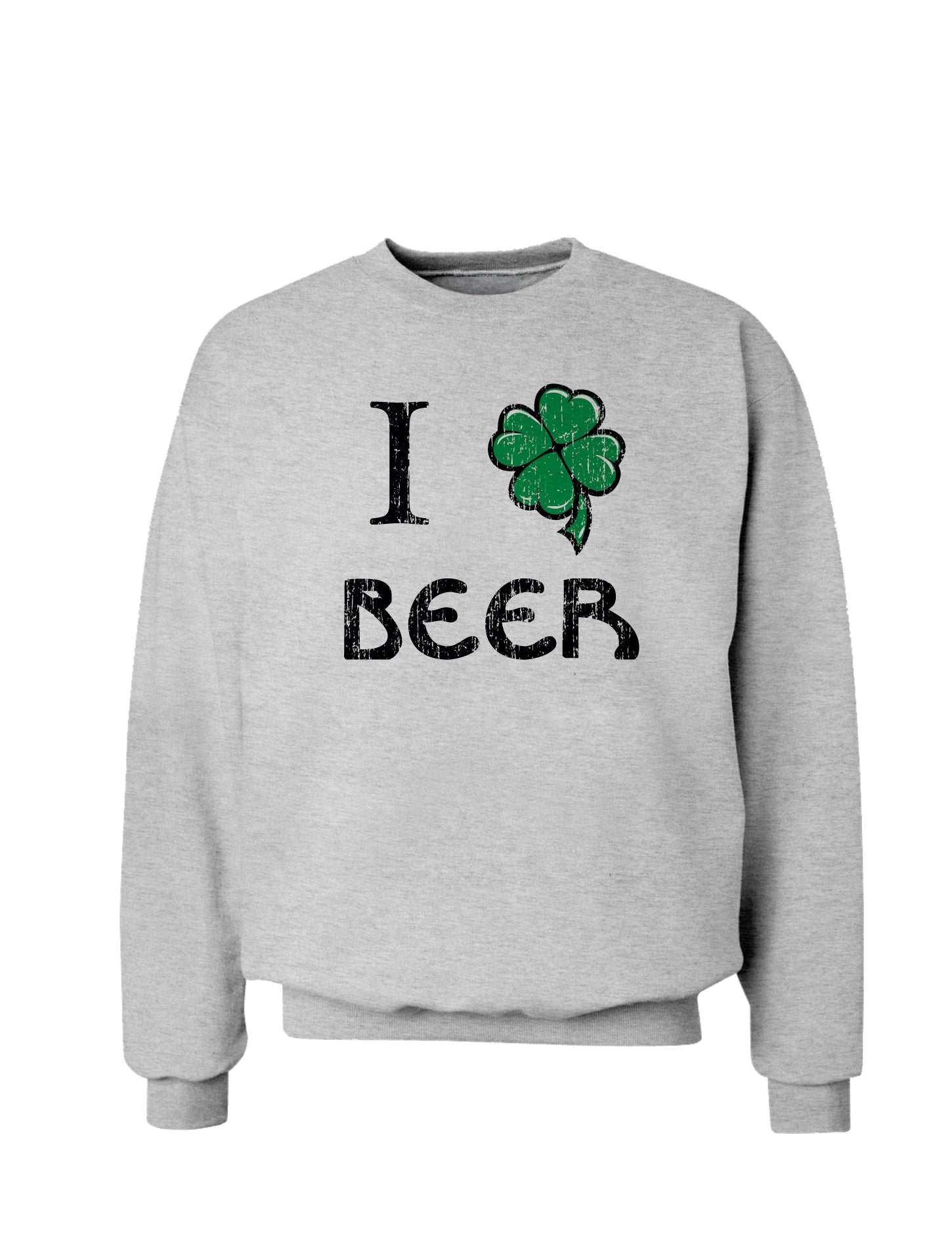 I Shamrock Beer St. Patrick's Day Sweatshirt-Sweatshirts-TooLoud-Ash Gray-Small-Davson Sales
