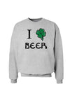 I Shamrock Beer St. Patrick's Day Sweatshirt-Sweatshirts-TooLoud-Ash Gray-Small-Davson Sales