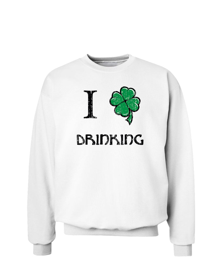 I Shamrock Drinking St. Patrick's Day Sweatshirt-Sweatshirts-TooLoud-Ash Gray-Small-Davson Sales