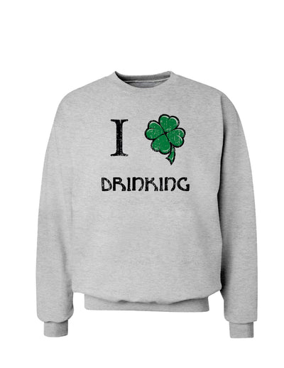 I Shamrock Drinking St. Patrick's Day Sweatshirt-Sweatshirts-TooLoud-Ash Gray-Small-Davson Sales