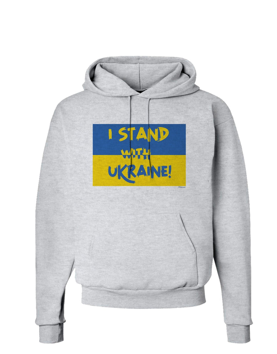 I stand with Ukraine Flag Hoodie Sweatshirt White 3XL Tooloud