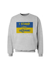 I stand with Ukraine Flag Sweatshirt-Sweatshirts-TooLoud-AshGray-Small-Davson Sales