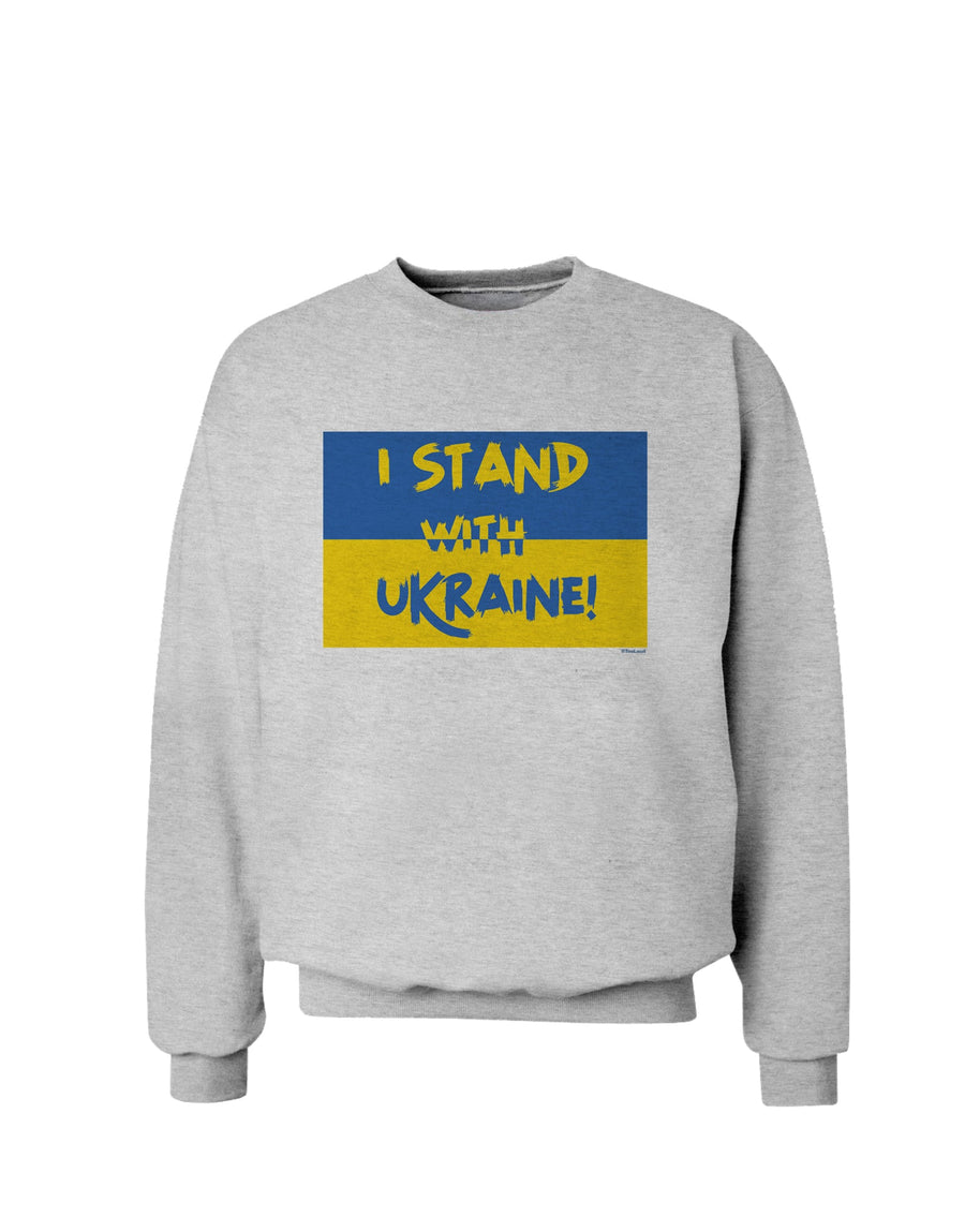 I stand with Ukraine Flag Sweatshirt-Sweatshirts-TooLoud-White-Small-Davson Sales