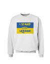 I stand with Ukraine Flag Sweatshirt White 3XL Tooloud