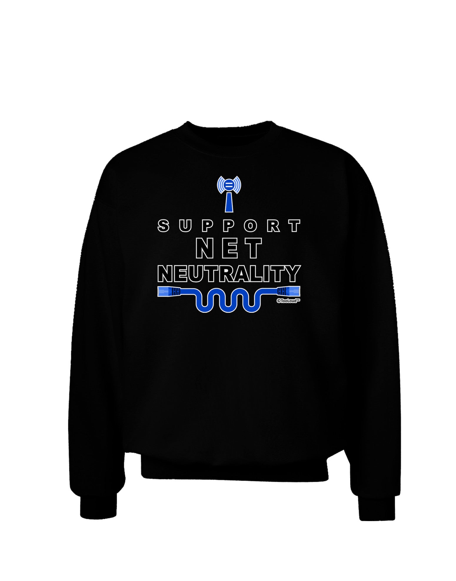 i Support Net Neutrality Adult Dark Sweatshirt-Sweatshirts-TooLoud-Black-Small-Davson Sales