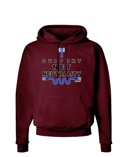 i Support Net Neutrality Dark Hoodie Sweatshirt-Hoodie-TooLoud-Maroon-Small-Davson Sales