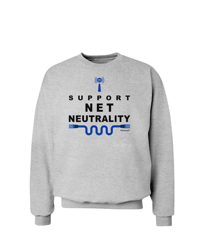 i Support Net Neutrality Sweatshirt-Sweatshirts-TooLoud-AshGray-Small-Davson Sales