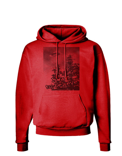 I Want to Believe - UFO Hoodie Sweatshirt by TooLoud-Hoodie-TooLoud-Red-Small-Davson Sales