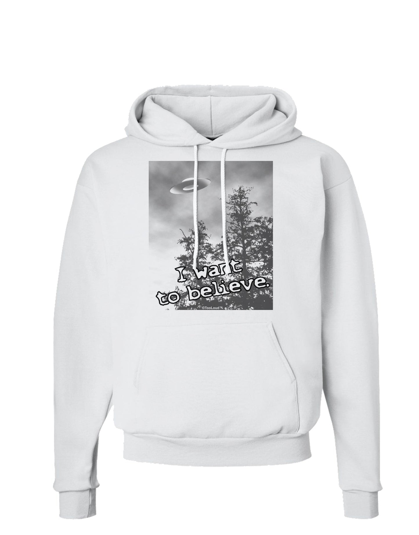 I Want to Believe - UFO Hoodie Sweatshirt by TooLoud-Hoodie-TooLoud-White-Small-Davson Sales