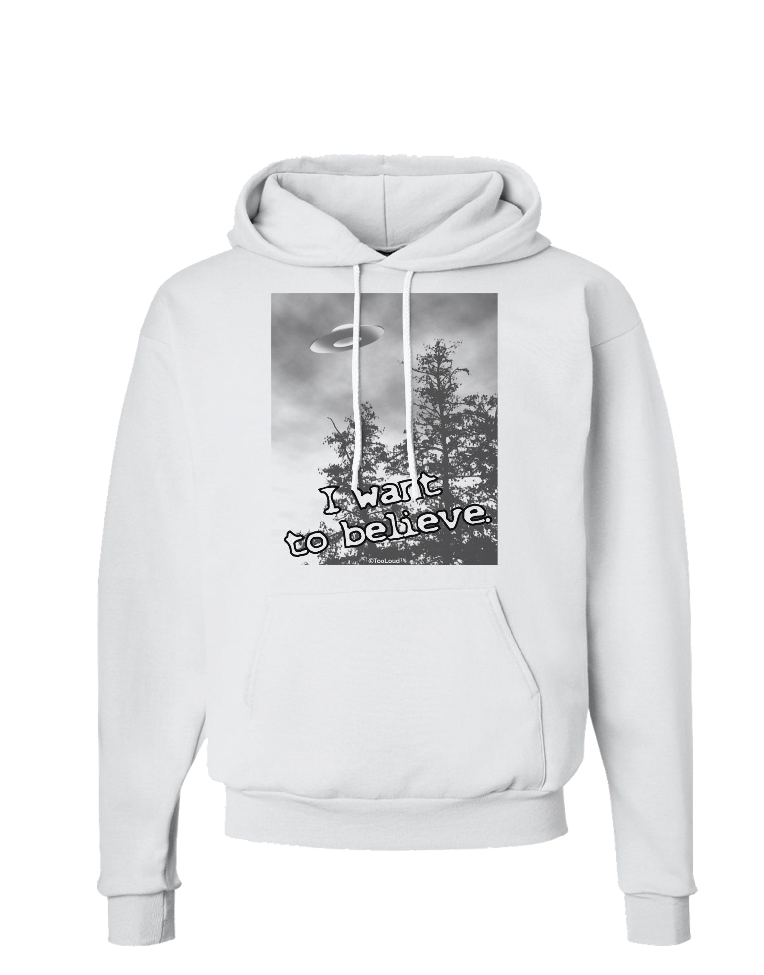 I Want to Believe - UFO Hoodie Sweatshirt by TooLoud-Hoodie-TooLoud-White-Small-Davson Sales