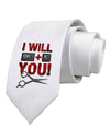 I Will Ctrl X You Printed White Necktie