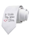 I Woke Up Like This Printed White Necktie