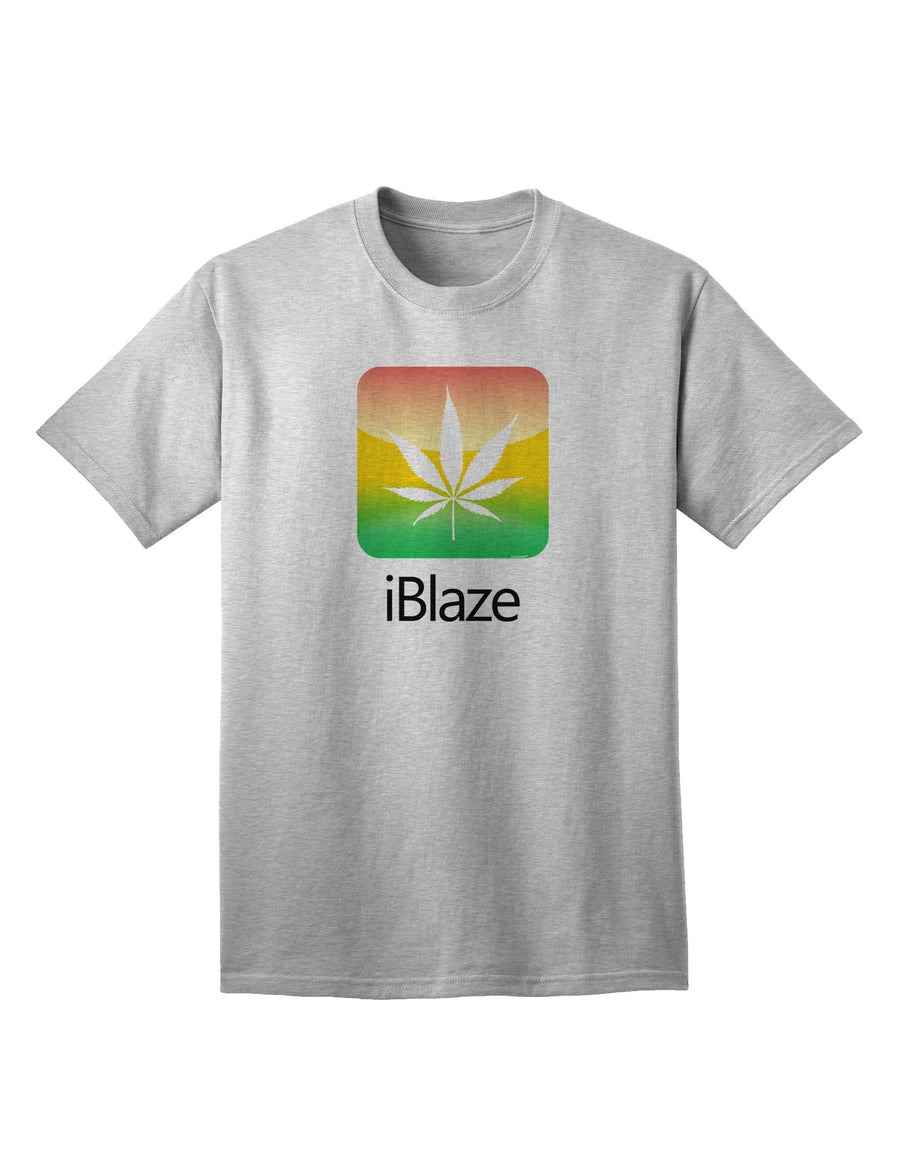 iBlaze Logo - Adult T-Shirt featuring a Marijuana Leaf-Mens T-shirts-TooLoud-White-Small-Davson Sales