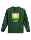 iBlaze Logo - Marijuana Leaf Adult Long Sleeve Dark T-Shirt-TooLoud-Dark-Green-Small-Davson Sales