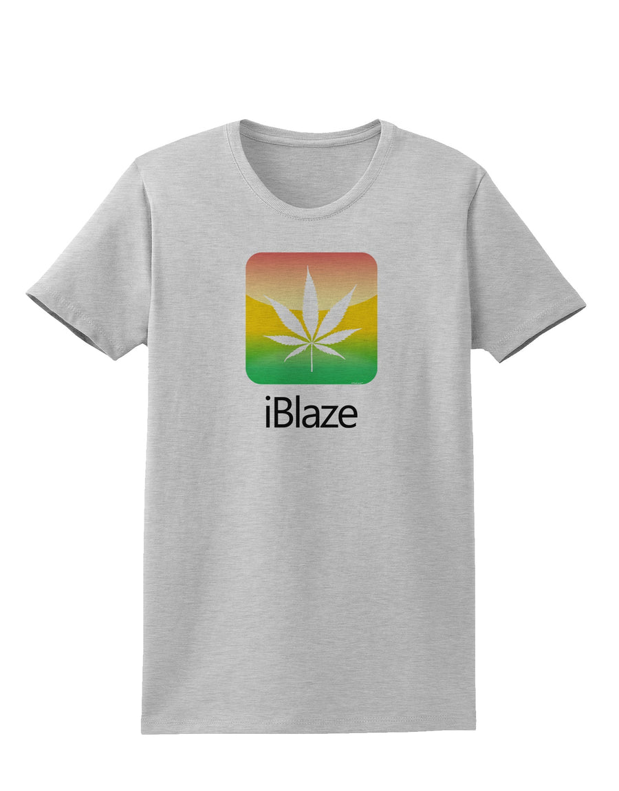 iBlaze Logo - Marijuana Leaf Womens T-Shirt-Womens T-Shirt-TooLoud-White-X-Small-Davson Sales