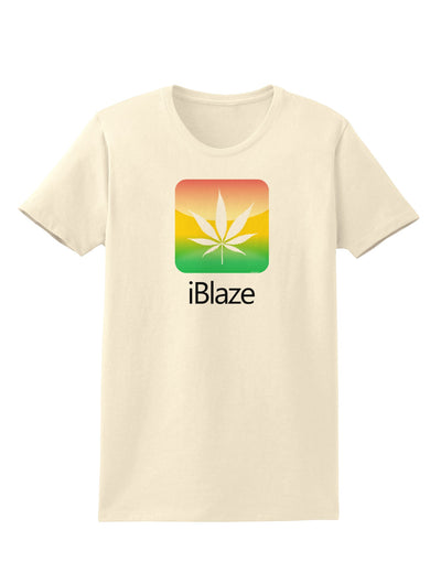 iBlaze Logo - Marijuana Leaf Womens T-Shirt-Womens T-Shirt-TooLoud-Natural-X-Small-Davson Sales