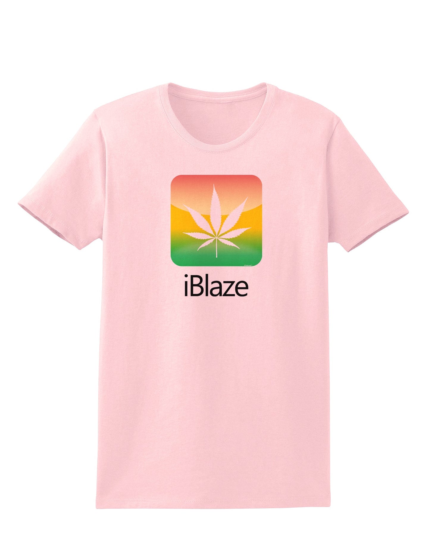 iBlaze Logo - Marijuana Leaf Womens T-Shirt-Womens T-Shirt-TooLoud-PalePink-X-Small-Davson Sales