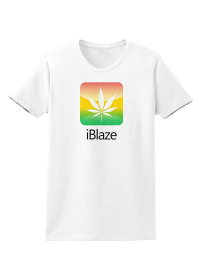 iBlaze Logo - Marijuana Leaf Womens T-Shirt-Womens T-Shirt-TooLoud-White-X-Small-Davson Sales