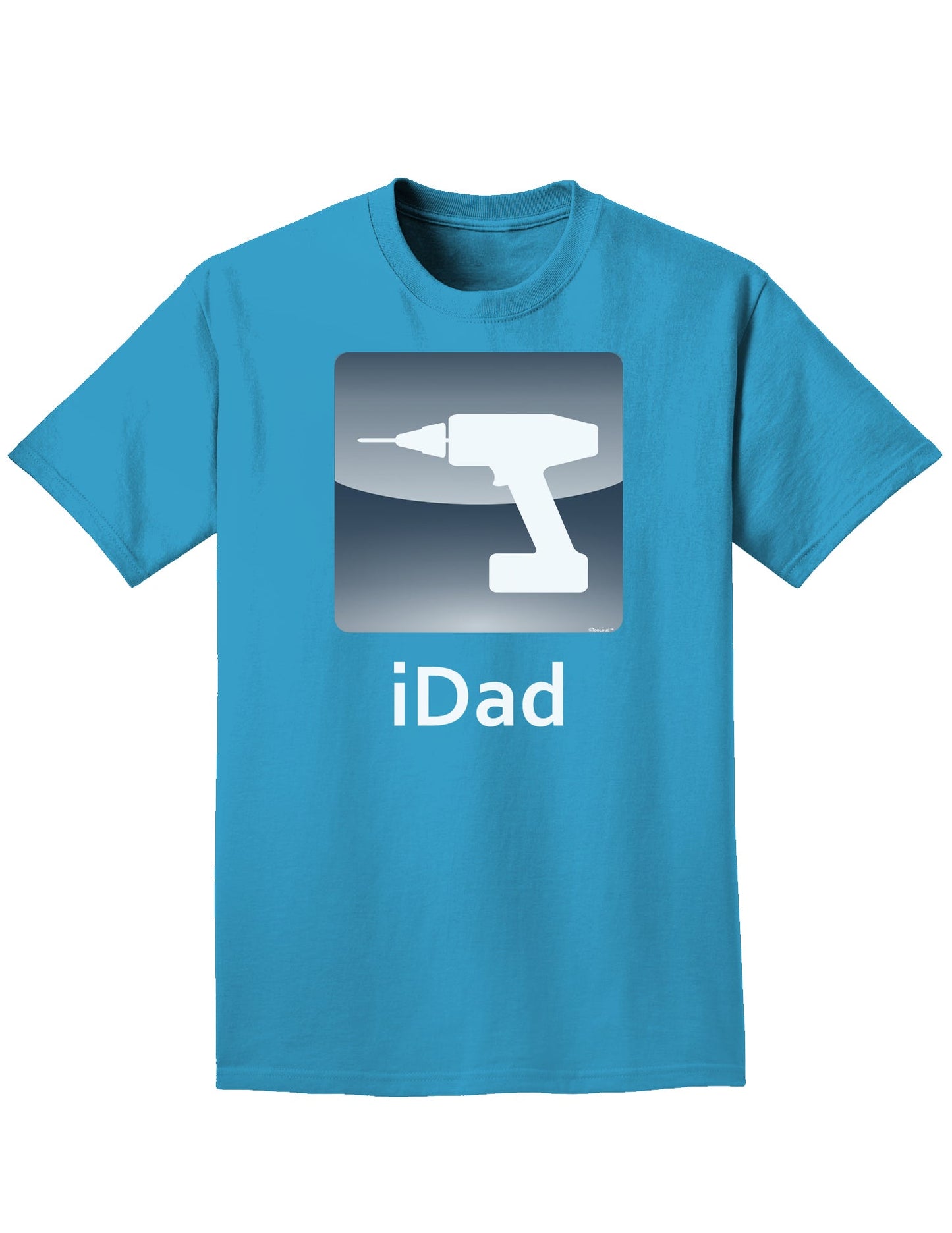 iDad Drill Adult Dark T-Shirt-Mens T-Shirt-TooLoud-Turquoise-Small-Davson Sales