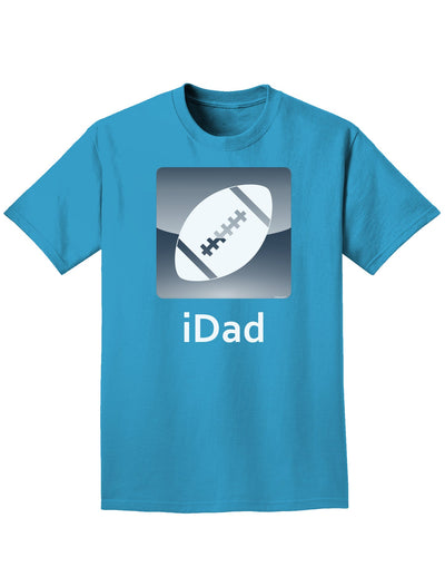 iDad Football Adult Dark T-Shirt-Mens T-Shirt-TooLoud-Turquoise-Small-Davson Sales