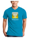 iHazard Logo - Zombie Apocalypse  Adult Dark V-Neck T-Shirt