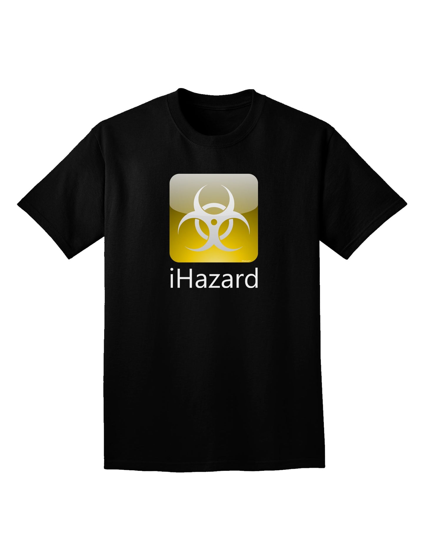 iHazard Logo - Zombie Apocalypse Adult Dark V-Neck T-Shirt-Mens V-Neck T-Shirt-TooLoud-Black-Small-Davson Sales