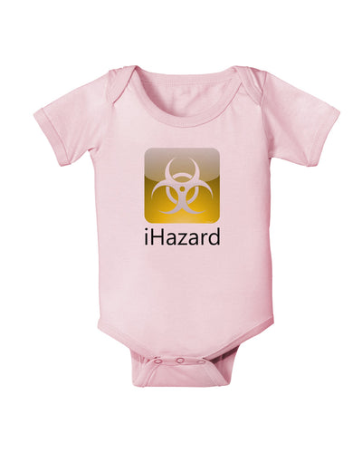 iHazard Logo - Zombie Apocalypse Baby Romper Bodysuit-Baby Romper-TooLoud-Light-Pink-06-Months-Davson Sales