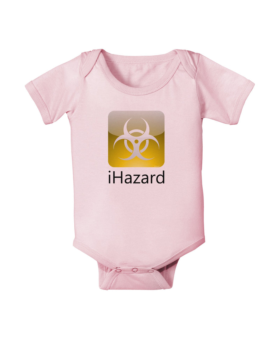 iHazard Logo - Zombie Apocalypse Baby Romper Bodysuit-Baby Romper-TooLoud-White-06-Months-Davson Sales