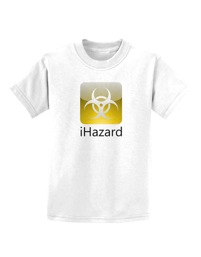 iHazard Logo - Zombie Apocalypse Childrens T-Shirt-Childrens T-Shirt-TooLoud-White-X-Small-Davson Sales