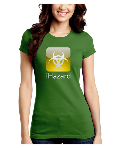 iHazard Logo - Zombie Apocalypse Juniors Crew Dark T-Shirt-T-Shirts Juniors Tops-TooLoud-Kiwi-Green-Juniors Fitted XS-Davson Sales