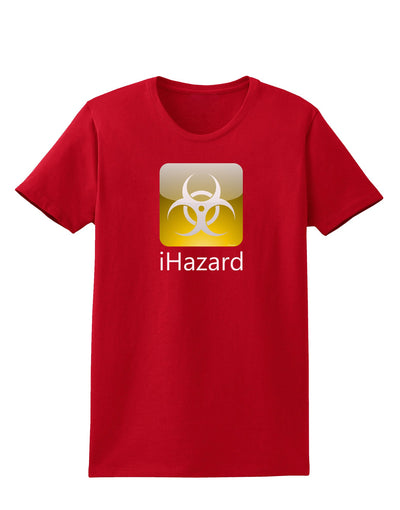 iHazard Logo - Zombie Apocalypse Womens Dark T-Shirt-Womens T-Shirt-TooLoud-Red-X-Small-Davson Sales