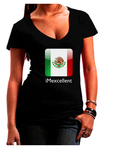 iMexcellent Icon - Cinco de Mayo Juniors V-Neck Dark T-Shirt-Womens V-Neck T-Shirts-TooLoud-Black-Juniors Fitted Small-Davson Sales