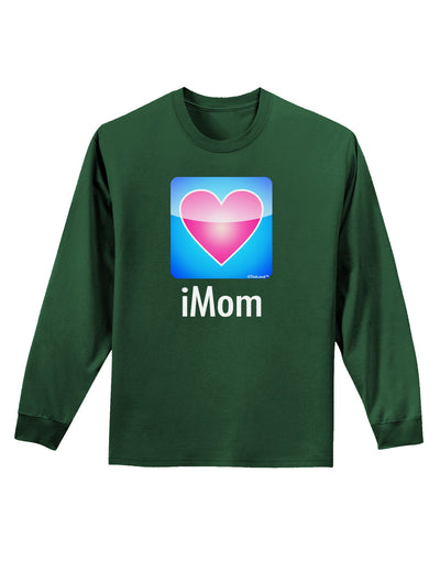 iMom - Mothers Day Adult Long Sleeve Dark T-Shirt-TooLoud-Dark-Green-Small-Davson Sales