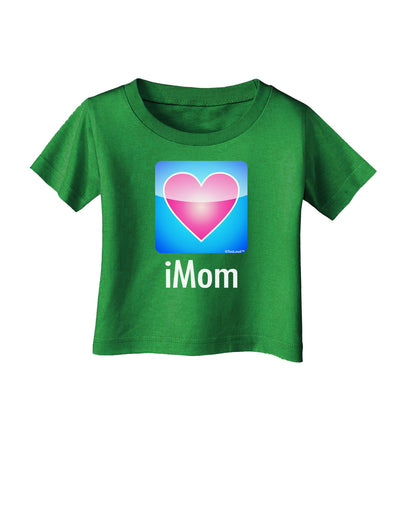 iMom - Mothers Day Infant T-Shirt Dark-Infant T-Shirt-TooLoud-Clover-Green-06-Months-Davson Sales