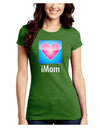 iMom - Mothers Day Juniors Crew Dark T-Shirt-T-Shirts Juniors Tops-TooLoud-Kiwi-Green-Juniors Fitted Small-Davson Sales