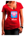 iMom - Mothers Day Juniors V-Neck Dark T-Shirt-Womens V-Neck T-Shirts-TooLoud-Red-Juniors Fitted Small-Davson Sales