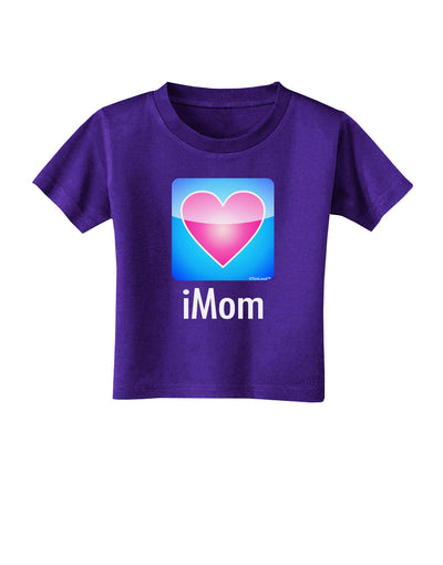 iMom - Mothers Day Toddler T-Shirt Dark-Toddler T-Shirt-TooLoud-Purple-2T-Davson Sales