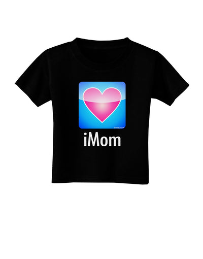 iMom - Mothers Day Toddler T-Shirt Dark-Toddler T-Shirt-TooLoud-Black-2T-Davson Sales