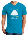 iPood Adult Dark V-Neck T-Shirt-Mens V-Neck T-Shirt-TooLoud-Turquoise-Small-Davson Sales