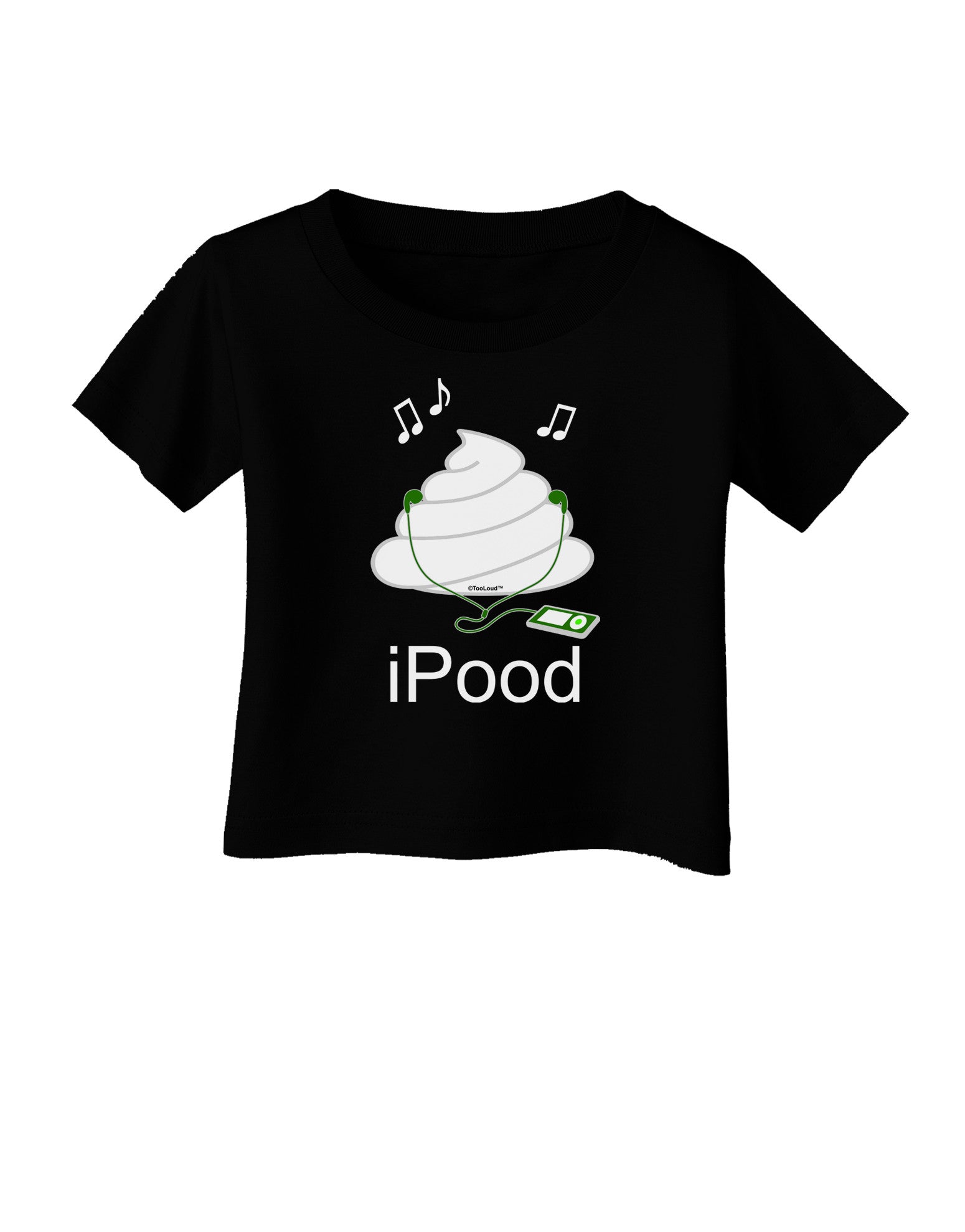 iPood Infant T-Shirt Dark-Infant T-Shirt-TooLoud-Black-06-Months-Davson Sales
