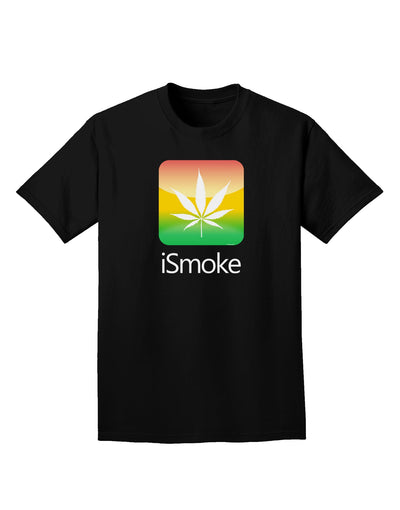 iSmoke Logo - Marijuana Leaf Adult Dark T-Shirt-Mens T-Shirt-TooLoud-Black-Small-Davson Sales