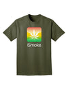 iSmoke Logo - Marijuana Leaf Adult Dark T-Shirt-Mens T-Shirt-TooLoud-Military-Green-Small-Davson Sales