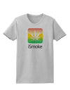 iSmoke Logo - Marijuana Leaf Womens T-Shirt-Womens T-Shirt-TooLoud-AshGray-X-Small-Davson Sales