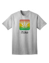 iToke Logo - Adult T-Shirt featuring a Marijuana Leaf-Mens T-shirts-TooLoud-AshGray-Small-Davson Sales