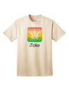 iToke Logo - Adult T-Shirt featuring a Marijuana Leaf-Mens T-shirts-TooLoud-Natural-Small-Davson Sales