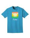 iToke Logo - Marijuana Leaf Adult Dark T-Shirt-Mens T-Shirt-TooLoud-Turquoise-Small-Davson Sales