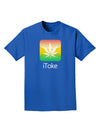 iToke Logo - Marijuana Leaf Adult Dark T-Shirt-Mens T-Shirt-TooLoud-Royal-Blue-Small-Davson Sales