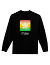 iToke Logo - Marijuana Leaf Adult Long Sleeve Dark T-Shirt-TooLoud-Black-Small-Davson Sales