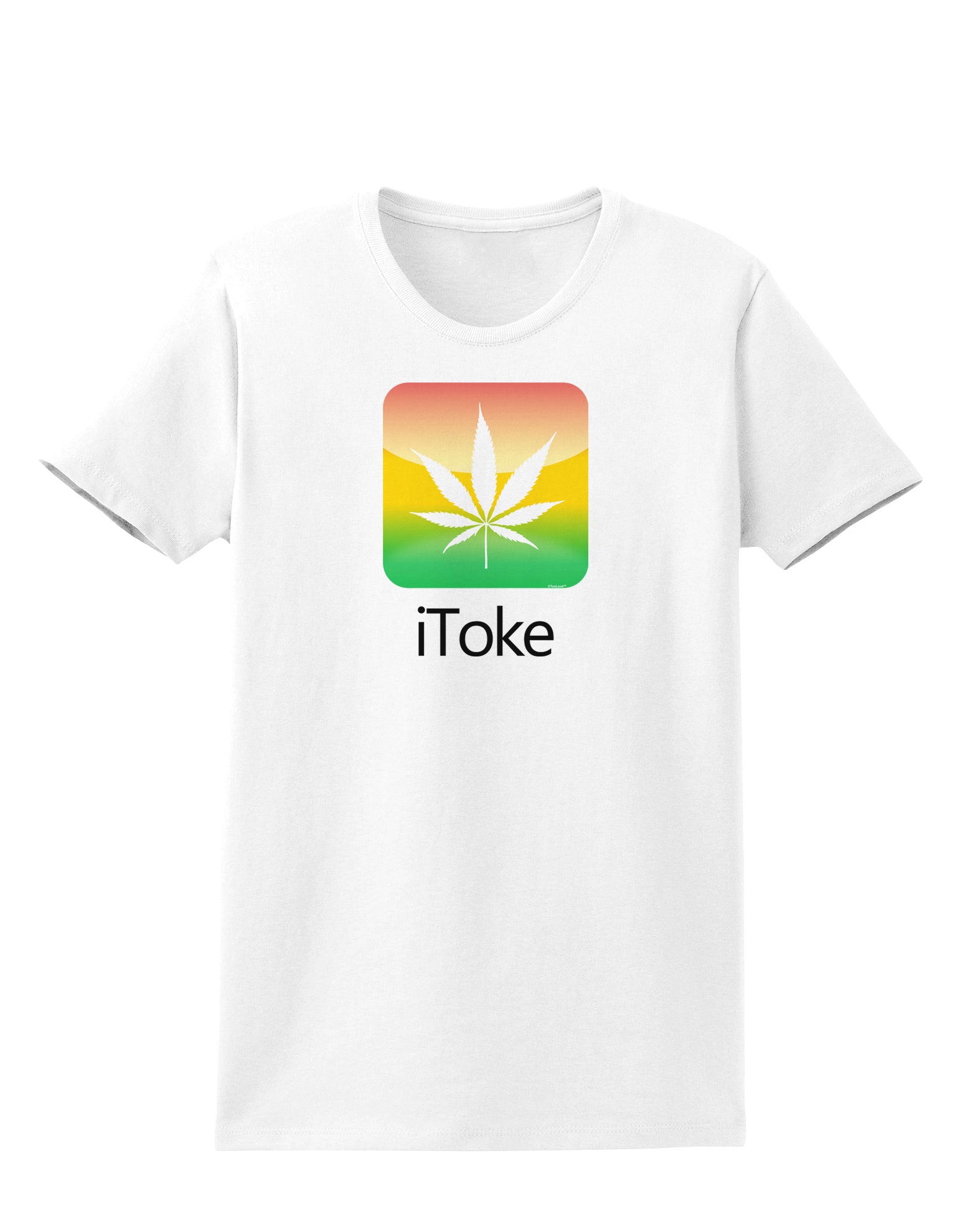 iToke Logo - Marijuana Leaf Womens T-Shirt-Womens T-Shirt-TooLoud-White-X-Small-Davson Sales